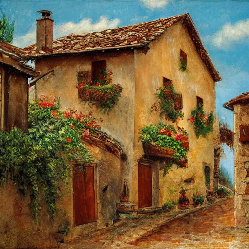 Jasper AI Art of Village